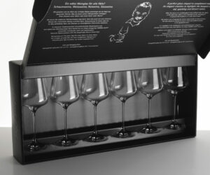 [3103] Gabriel Wine glass StandArt machine blown approx. 150 grams, giftbox 6 glasses 